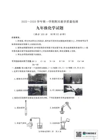 山东省德州市禹城市2025-2026学年九年级上学期期末考试化学试题