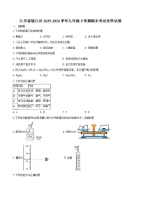 江苏省镇江市2025-2026学年九年级上学期期末考试化学试卷（含答案）