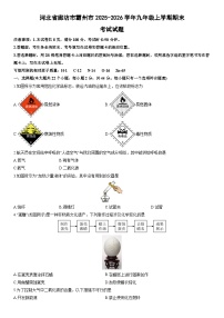2025-2026学年河北省廊坊市霸州市九年级上学期期末考试化学试卷（学生版）