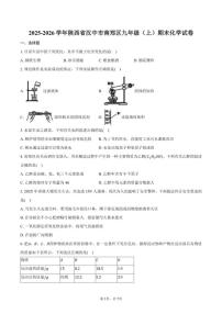 2025-2026学年陕西省汉中市南郑区九年级（上）期末化学试卷（含答案）