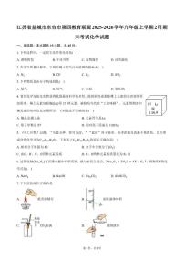 2025-2026学年江苏省盐城市东台市第四教育联盟九年级上学期2月期末考试化学试卷（含答案）
