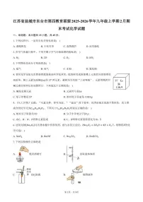 2025-2026学年江苏省盐城市东台市第四教育联盟九年级上学期2月期末考试化学试卷（含答案）