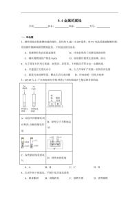 科粤版（2024）九年级下册（2024）金属的腐蚀课后复习题