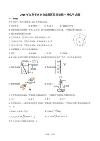 2026年江苏省南京市建邺区思堂检测中考一模化学试卷（含答案）