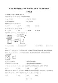 2025-2026学年湖北省襄阳市樊城区九年级上学期期末测试化学试卷（含答案）
