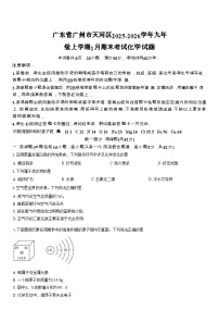 广东省广州市天河区2025-2026学年九年级上学期1月期末考试化学试题（含答案）