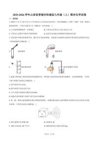 2025-2026学年山西省晋城市阳城县九年级（上）期末化学试卷（含答案）