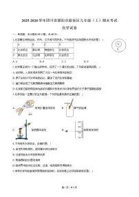 2025-2026学年四川省绵阳市游仙区九年级（上）期末化学试卷（含答案）