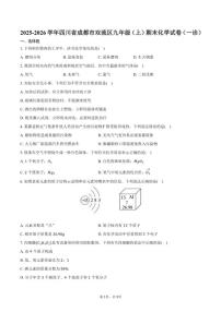 2025-2026学年四川省成都市双流区九年级（上）期末化学（一诊）（含答案）试卷