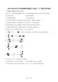 2025-2026学年山东省淄博市临淄区八年级（上）期末化学_(含答案_)试卷