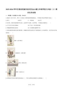 2025-2026学年甘肃省武威市凉州区金山镇九年制学校九年级（上）期末化学_(含答案_)试卷