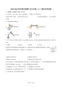 2025-2026学年贵州省铜仁市九年级（上）期末化学_(含答案_)试卷