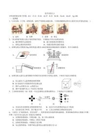 2025-2026学年安徽省阜阳市实验中学九年级上学期期末考试化学_(含答案_)试卷