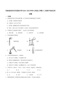 2024-2025学年河南省郑州市郑州外国语学校九年级上学期期中考试化学_(含答案_)试卷