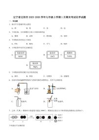 2025-2026学年辽宁省辽阳市九年级上学期1月期末考试化学（含答案）试卷