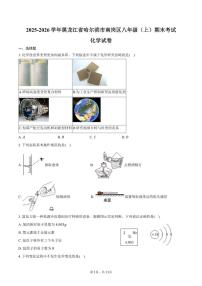 2025-2026学年黑龙江省哈尔滨市南岗区八年级（上）期末化学（含答案）试卷