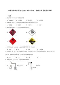 2025-2026学年河南省实验中学九年级上学期12月月考化学（含答案)试卷