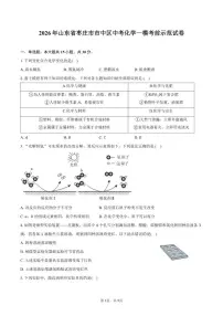 2026年山东省枣庄市市中区中考化学一模考前示范试卷（含答案）