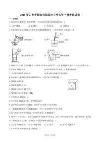2026年山东省烟台市招远市中考化学一模考前试卷（含答案）