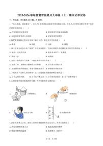 2025-2026学年甘肃省临夏州九年级（上）期末化学试卷（含答案）