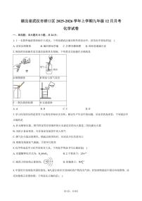 2025-2026学年湖北省武汉市硚口区上学期九年级12月月考化学试卷（含答案）