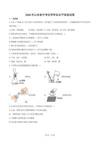 2026年山东省中考化学学业水平信息试卷（含答案）
