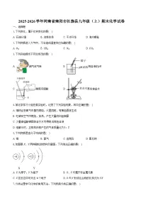 2025-2026学年河南省南阳市社旗县九年级（上）期末化学试卷（含答案）