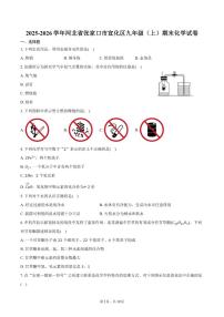 2025-2026学年河北省张家口市宣化区九年级（上）期末化学试卷（含答案）