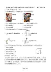 2025-2026学年安徽省淮南市部分学校九年级（上）期末化学试卷（含答案）