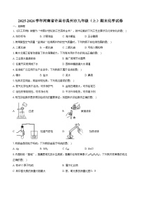2025-2026学年河南省许昌市禹州市九年级（上）期末化学试卷（含答案）