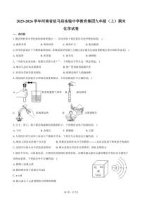 2025-2026学年河南省驻马店实验中学教育集团九年级（上）期末化学试卷（含答案）