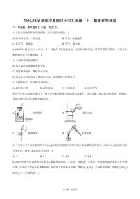 2025-2026学年宁夏银川市第十中学九年级（上）期末化学试卷（含答案）