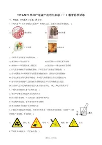 2025-2026学年广东省广州市九年级（上）期末化学试卷（含答案）