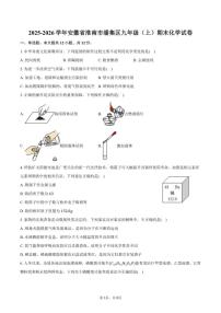 2025-2026学年安徽省淮南市潘集区九年级（上）期末化学试卷（含答案）
