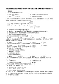 常见的酸碱盐及化学肥料—2026年中考化学二轮复习高频考点突破专项训练十七含答案