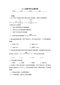初中科粤版（2024）金属矿物与金属冶炼复习练习题