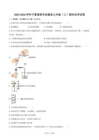 2025-2026学年宁夏固原市泾源县九年级（上）期末化学试卷（含答案）