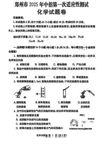 河南省郑州市2025年九年级中考一模化学试卷及答案