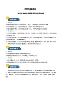 初中沪教版（2024）探究溶液酸碱性对紫甘蓝颜色的影响教学设计
