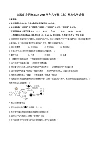 安徽省滁州市定远县育才学校2025-2026学年九年级（上）期末化学试卷（含答案)