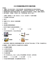 2026年安徽省马鞍山市中考三模化学试题（含答案解析）