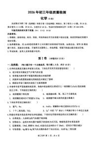 2026年3月广东省深圳市34校初三下联考化学试卷（含答案）
