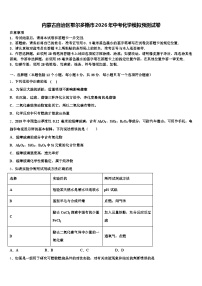 内蒙古自治区鄂尔多斯市2026年中考化学模拟预测试卷（含答案解析）