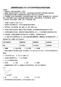 新疆维吾尔自治区2025-2026学年中考适应性考试化学试题（含答案解析）