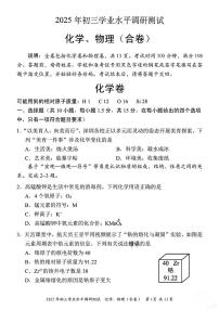 2025年深圳市光明区中考二模化学试卷含答案