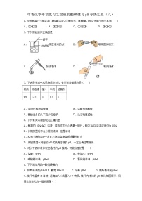 中考化学一轮复习专项巩固练习 溶液的酸碱性与pH专练汇总（八）（含答案解析）