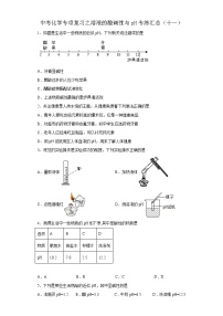 中考化学一轮复习专项巩固练习 溶液的酸碱性与pH专练汇总（十一）（含答案解析）