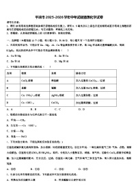 平凉市2025-2026学年中考试题猜想化学试卷（含答案解析）