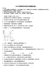 2026年滁州市中考化学全真模拟试题（含答案解析）