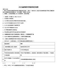 2026届孝感市中考联考化学试卷（含答案解析）